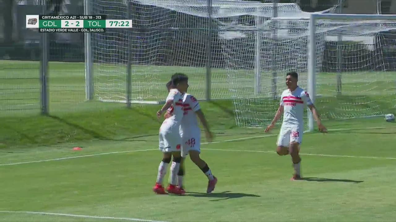 Se resbala a Chivas Sub 18 la victoria en casa ante Toluca