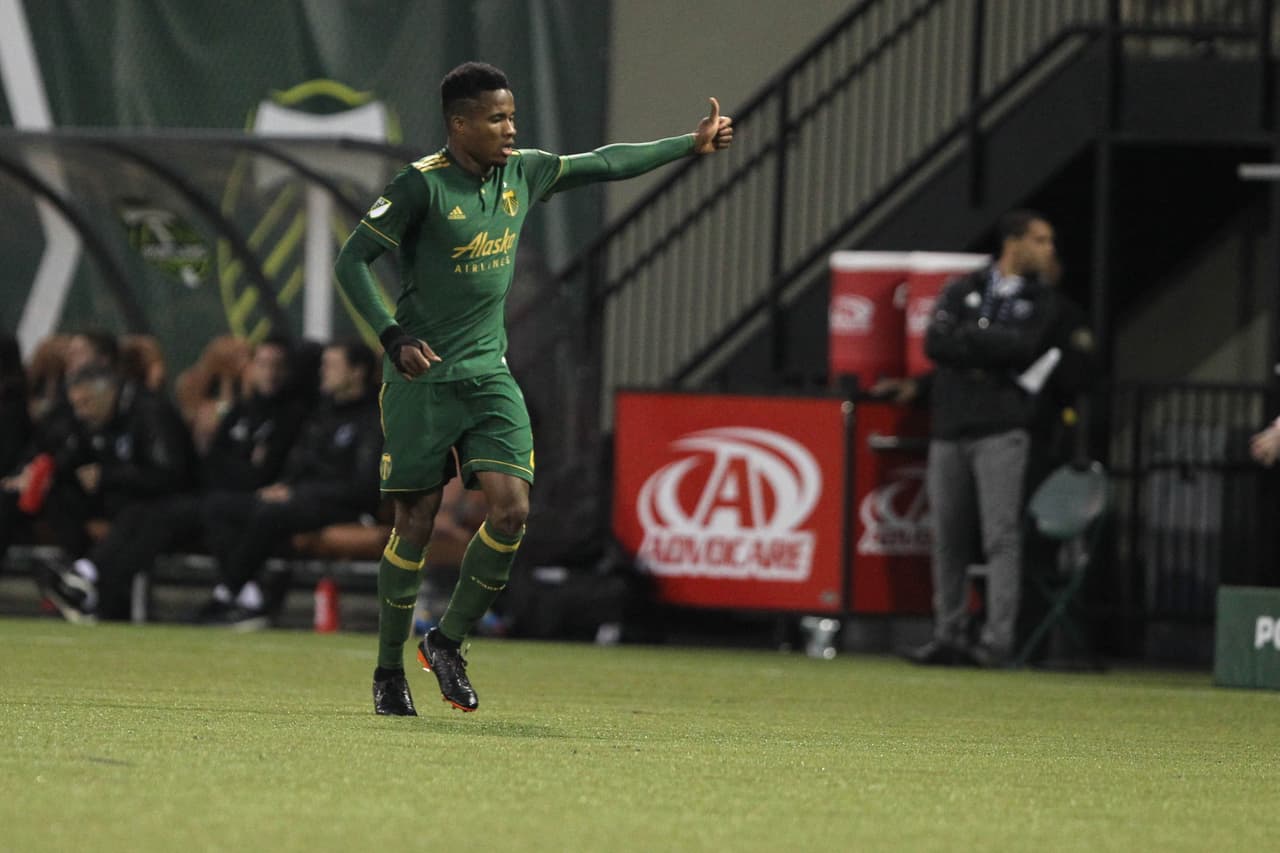 La primera victoria oficial de Portland Timbers en 2018 (3-2 ante Minnesota United) se inició gracias a un gol del defensor Alvas Powell. (USA Today Images)