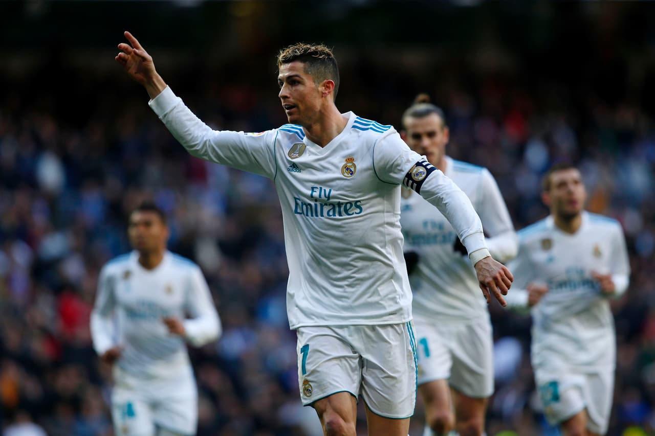 Al minuto 44 del primer tiempo, Cristiano Ronaldo anotó el primer gol de Real Madrid y con eso se fueron al descanso.