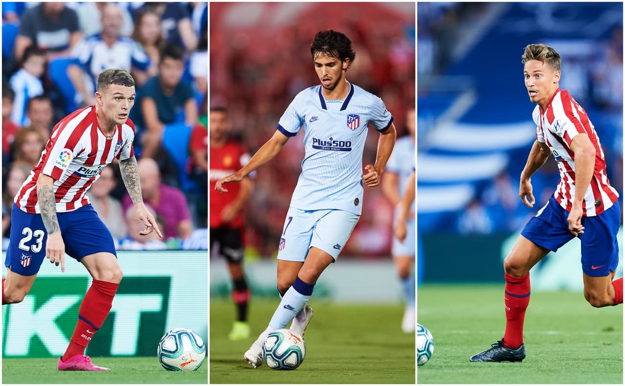 Los del Atlético de Madrid: Joao Félix, Marcos Llorente, Kieran Trippier, Mario Hermoso, Felipe, Renan Lodi, Héctor Herrera, e Ivan Saponjic.