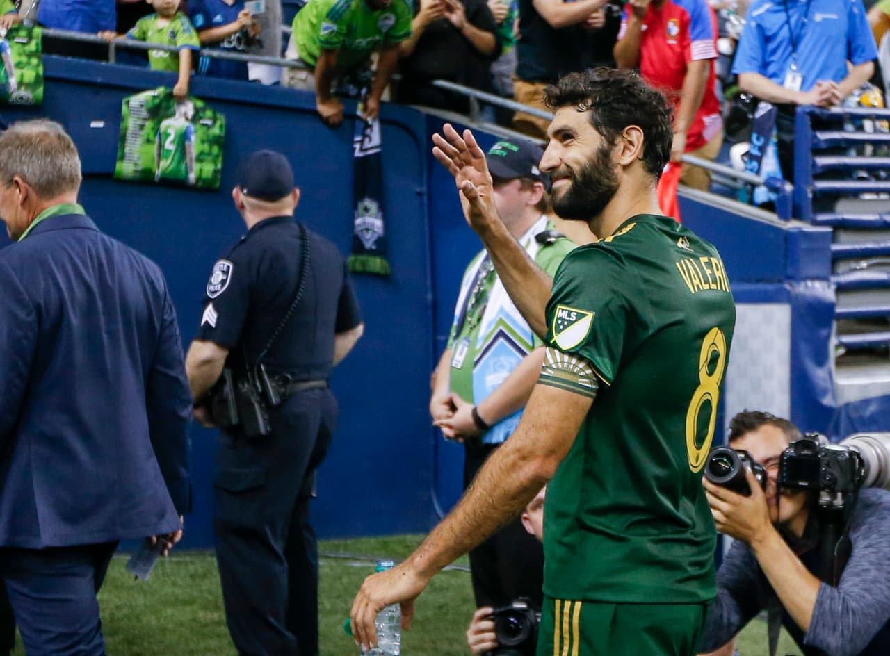 Suma y sigue para Diego Valeri. El volante argentino fue el autor del único gol de Portland Timbers en el empate 1-1 en el clásico frente a Seattle Sounders. (USA Today Images)