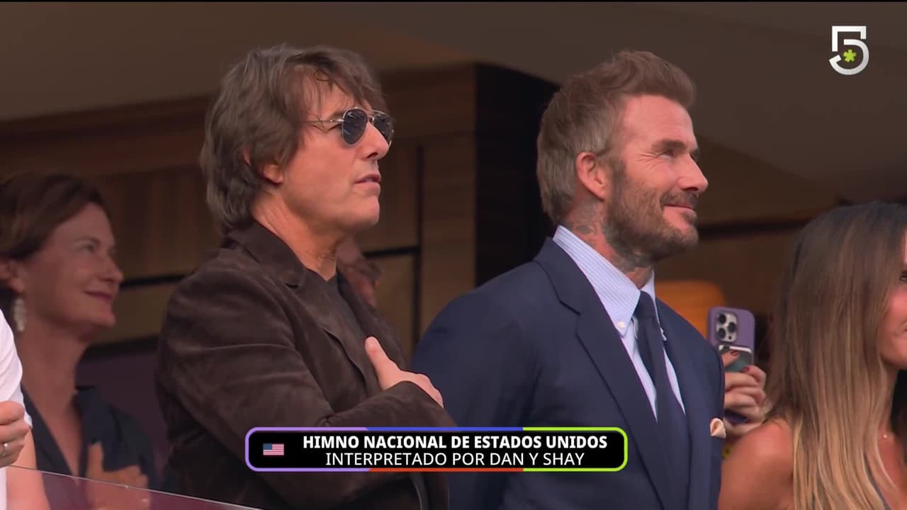 ¡Captan a David Beckham junto a Tom Cruise en el Estados Unidos vs. Paraguay y esto pasa!