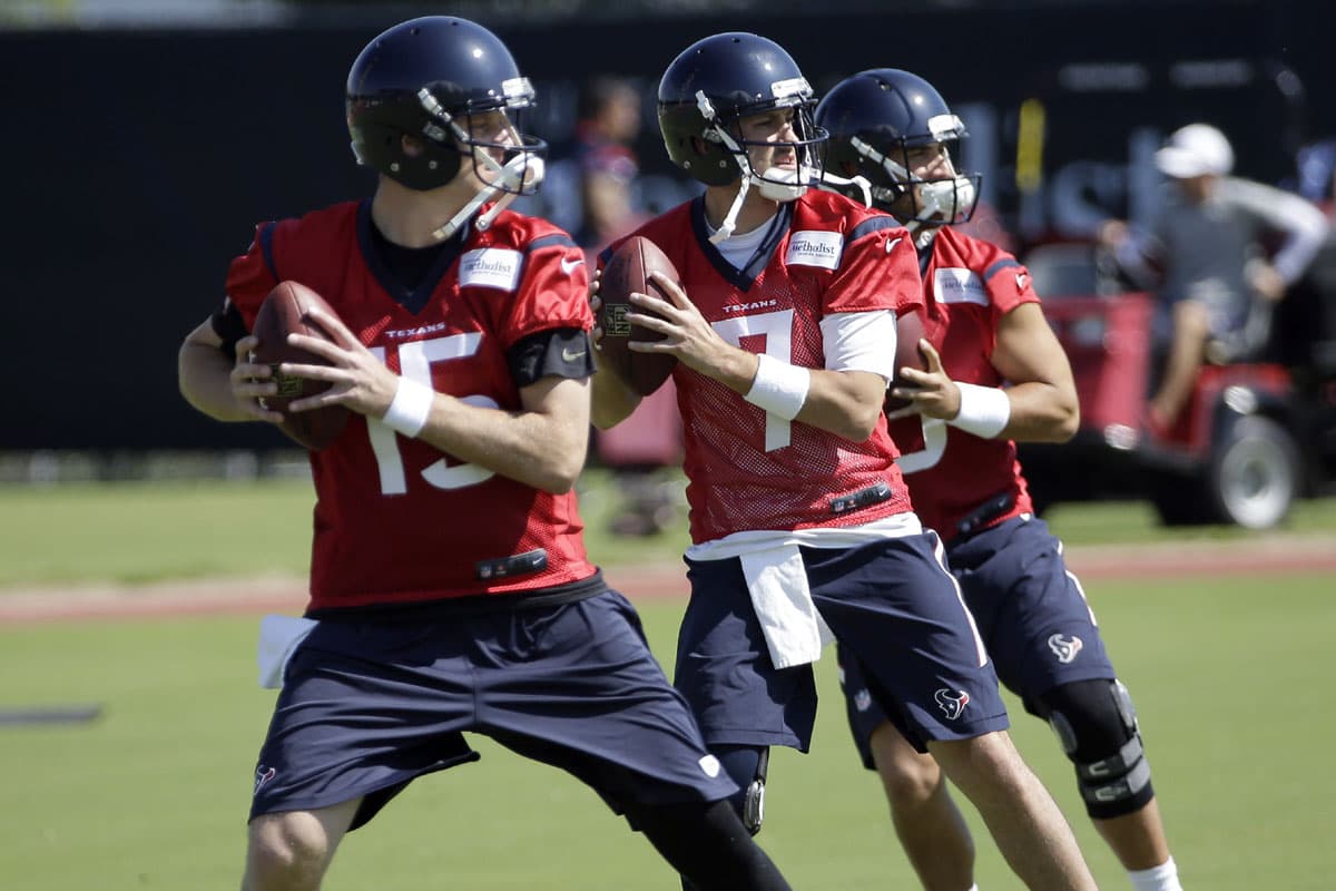 #4 Ryan Mallett/Brian Hoyer, Houston Texans: Este podría ser el año de los Texans bajo la dirección del entrenador Bill O’Brien, quien decidió quien iniciaría detrás del centro (AP-NFL).
