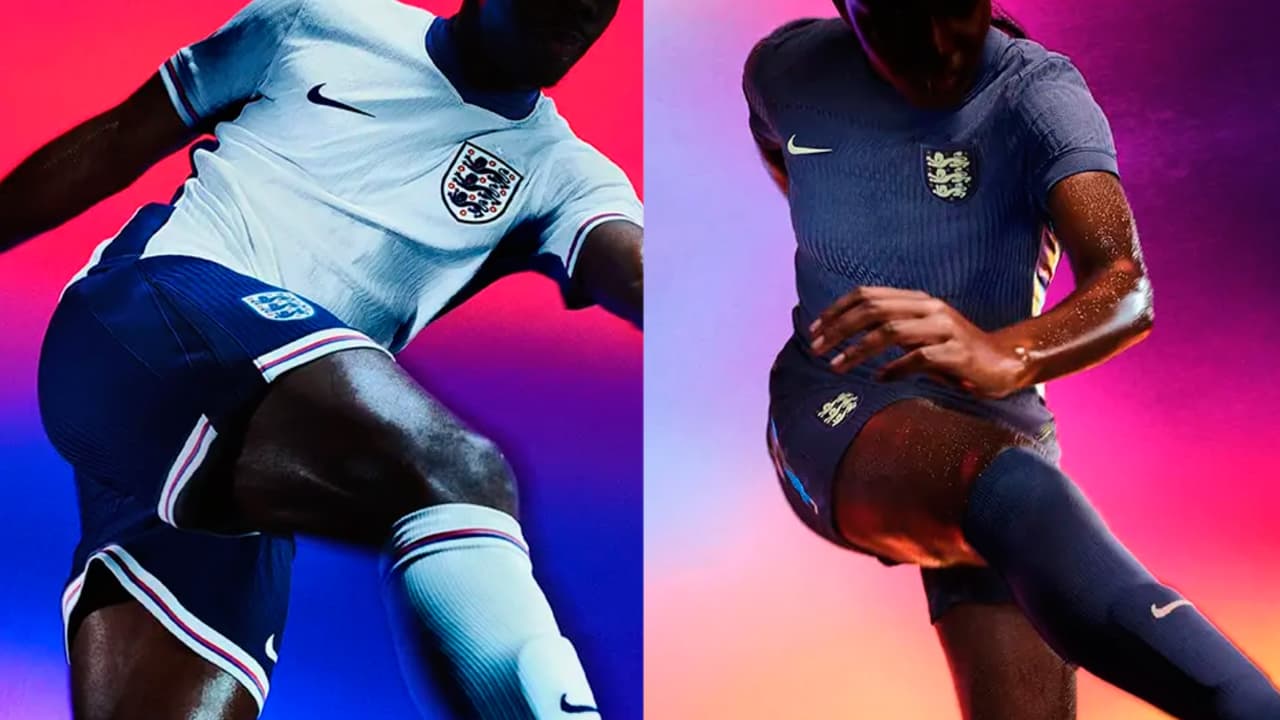 Estas son las playeras de local y visitante que utilizará la selección de Inglaterra en la UEFA Euro 2024.