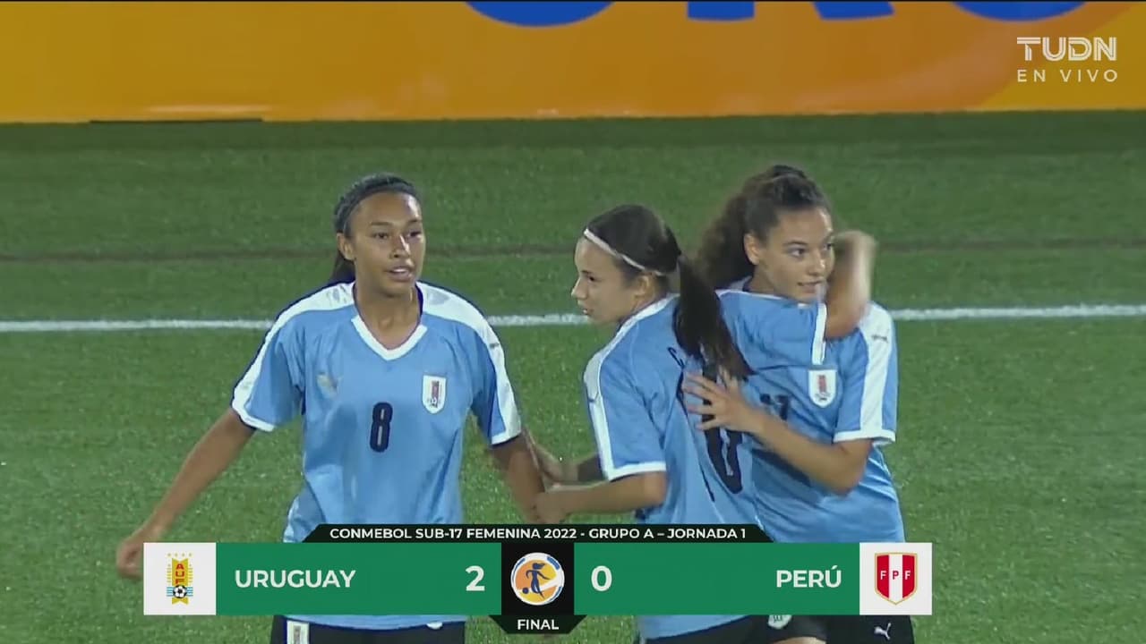 Resumen | Uruguay Femenil Sub-17 muestra su poderío y vence 2-0 a Perú