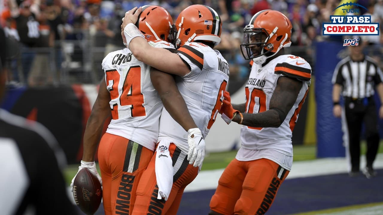 Chubb y Mayfield (izq. y centro) fueron letales en Baltimore.