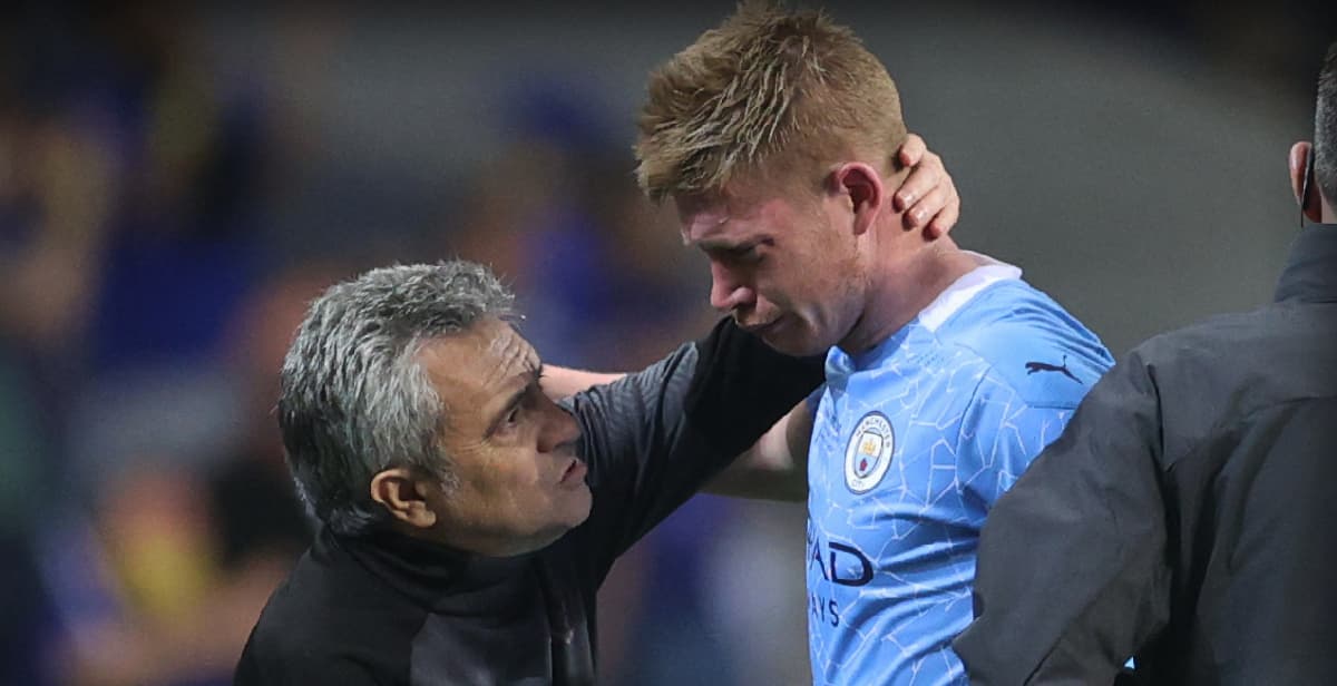 Kevin De Bruyne abandona la final de Champions entre lágrimas