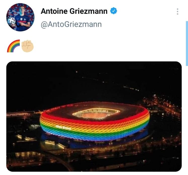 Antoine Griezmann, jugador francés, fue uno de los primeros en apoyar.