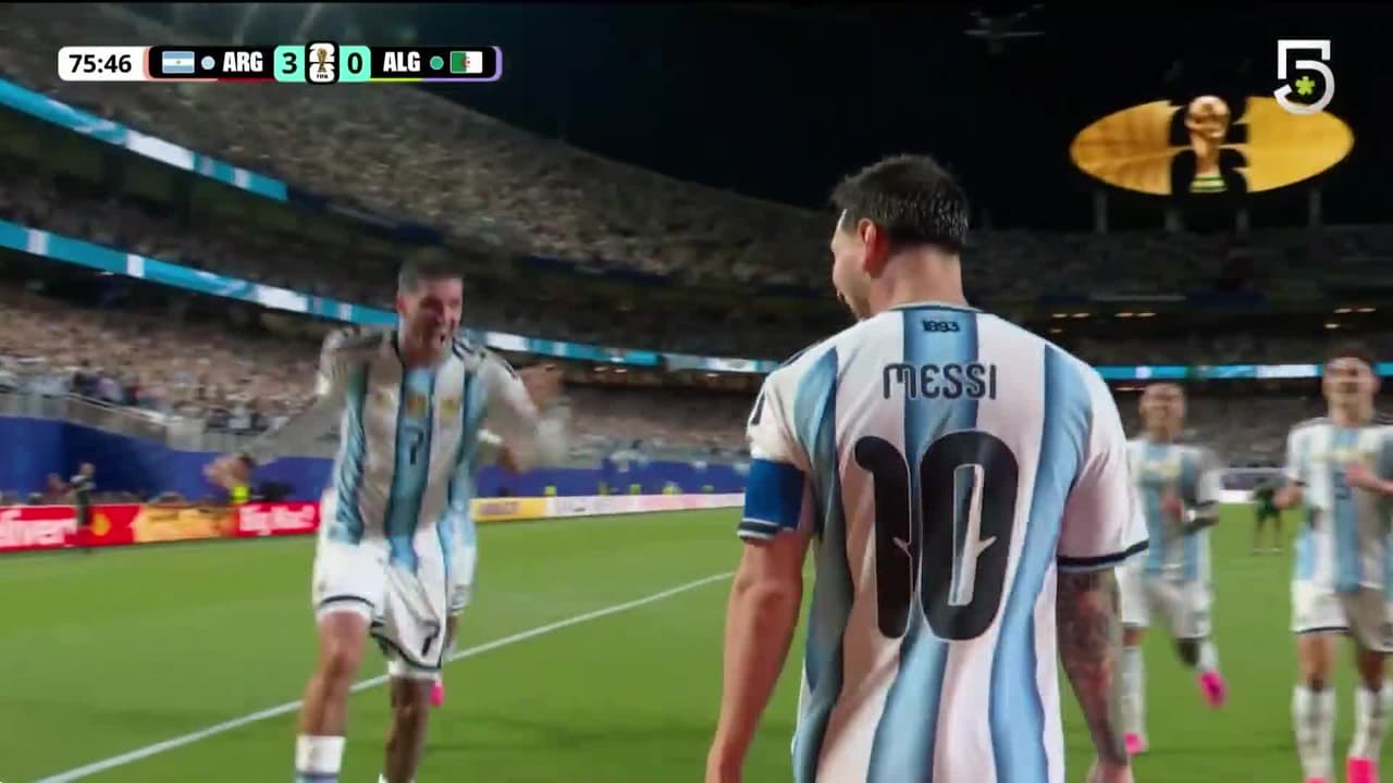 ¡No es de este planeta! Messi hace su triplete en el partido