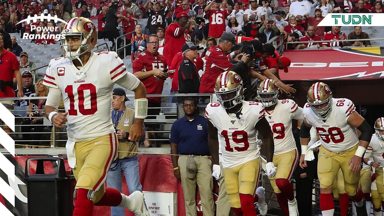 Los San Francisco 49ers se quedaron al tope de nuestros Power Rankings TUDN una semana más.