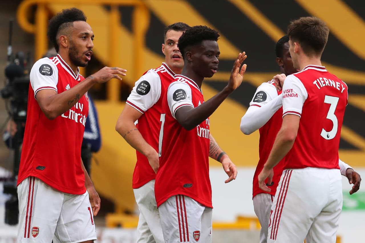 El primer tiempo terminó con ventaja para Arsenal. El ataque de los Wolves no estaba atinado.