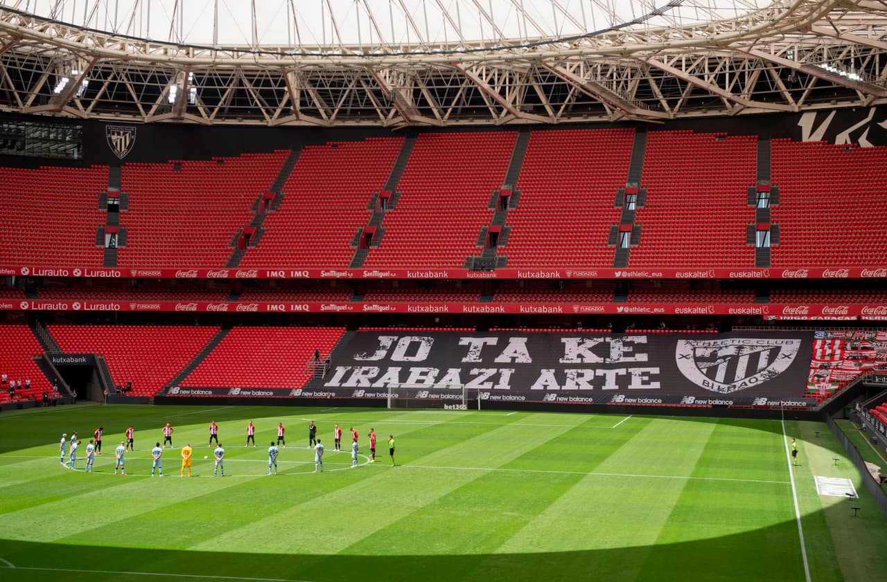 Una vista panorámica en el Estadio del Athletic Club Bilbao previo al duelo ante Club Atlético de Madrid. El resultado finalizó en empate a un gol. Los Colchoneros sumaron su tercer empate en fila en LaLiga y siguen fuera de puestos de Champions League.