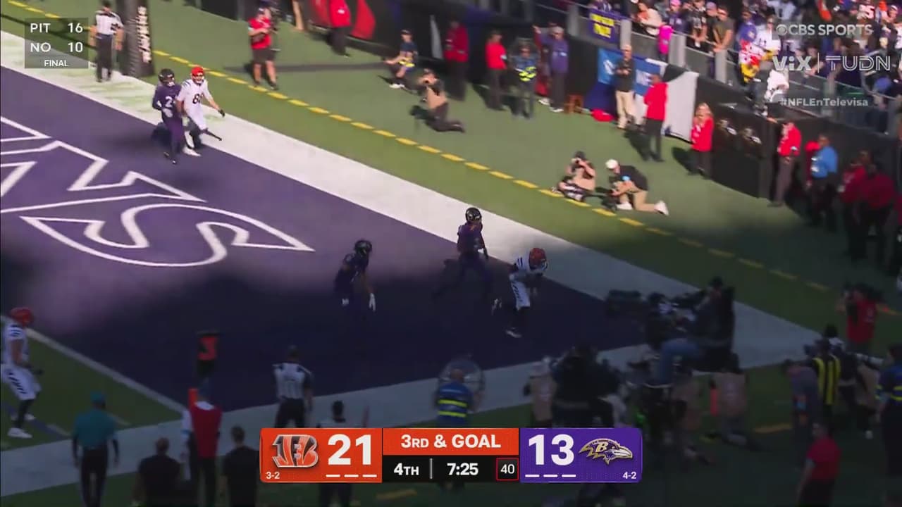 ¡Otro touchdown de Bengals! Burrow lanza pase a Ja'Marr Chase