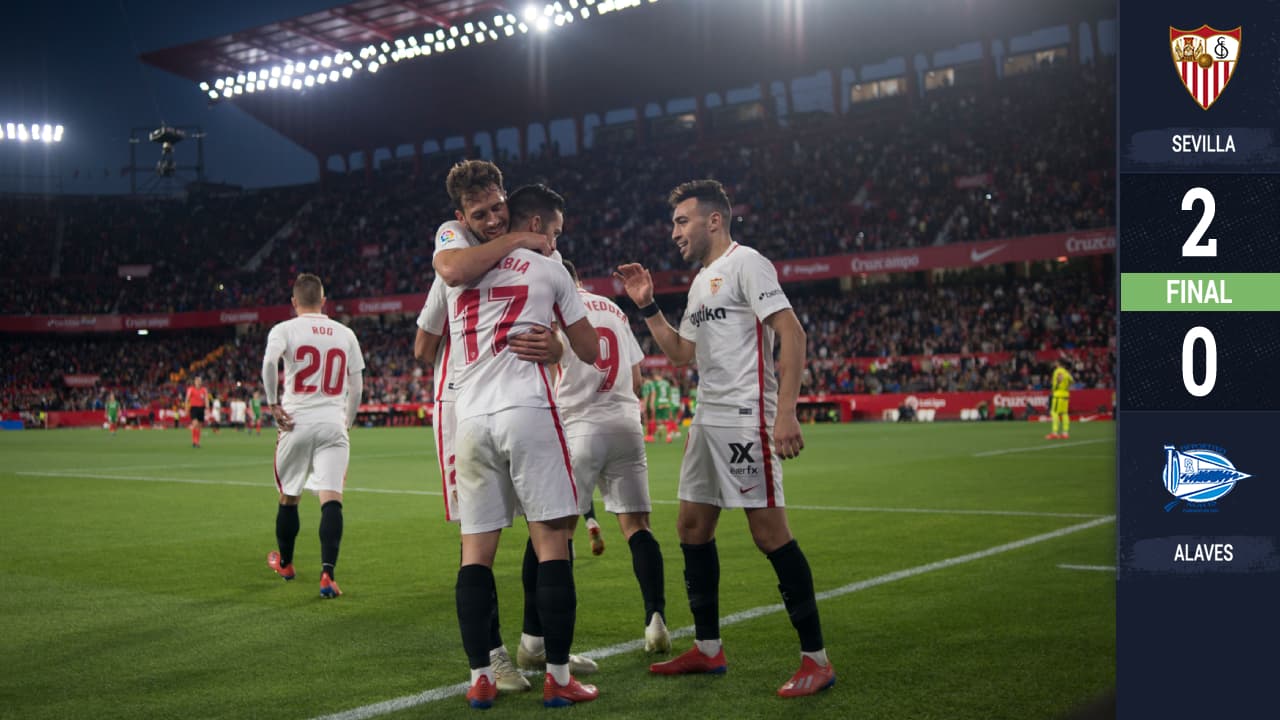 Sevilla acortó distancia en puestos europeos a costa del Alavés