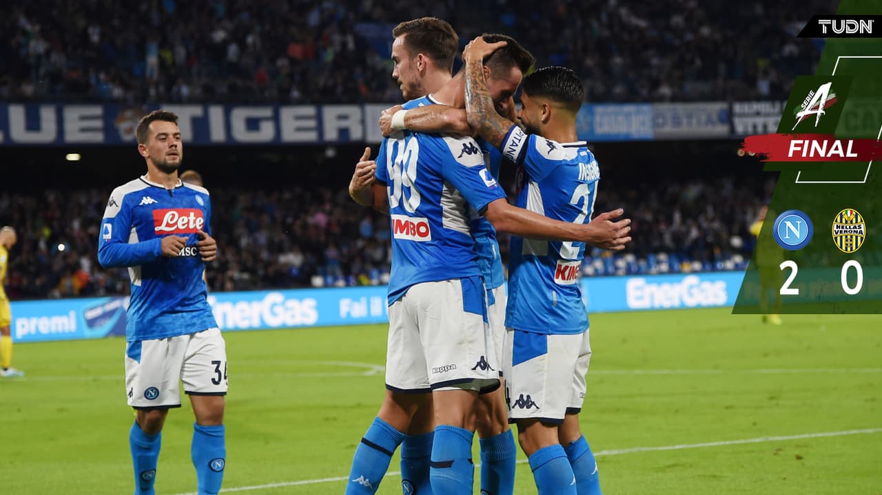 Napoli superó al Hellas Verona en la Jornada 8 de la Serie A.