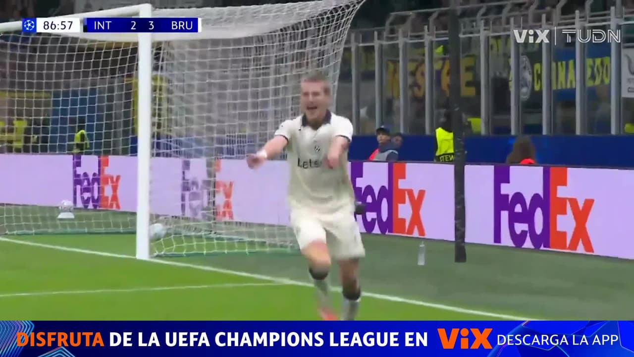 ¡Brujas está goleando por cuatro goles al Inter con joya de Vermant!