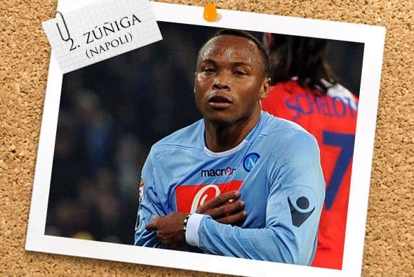 Iniciando la zaga, el colombiano Juan Zúñiga del Napoli.