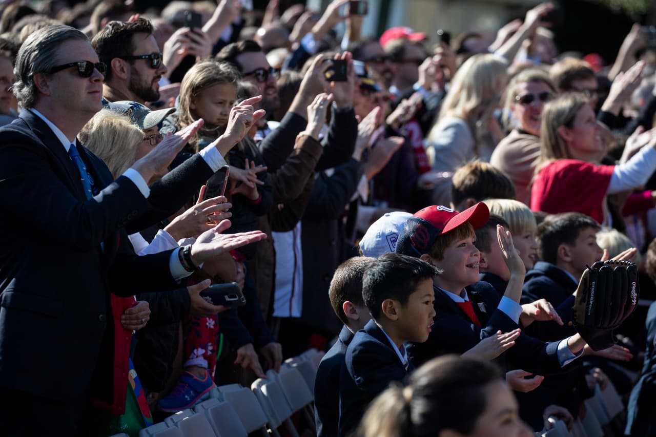 El equipo campeón de la Serie Mundial fue reconocido por Donald Trump en la Casa Blanca.