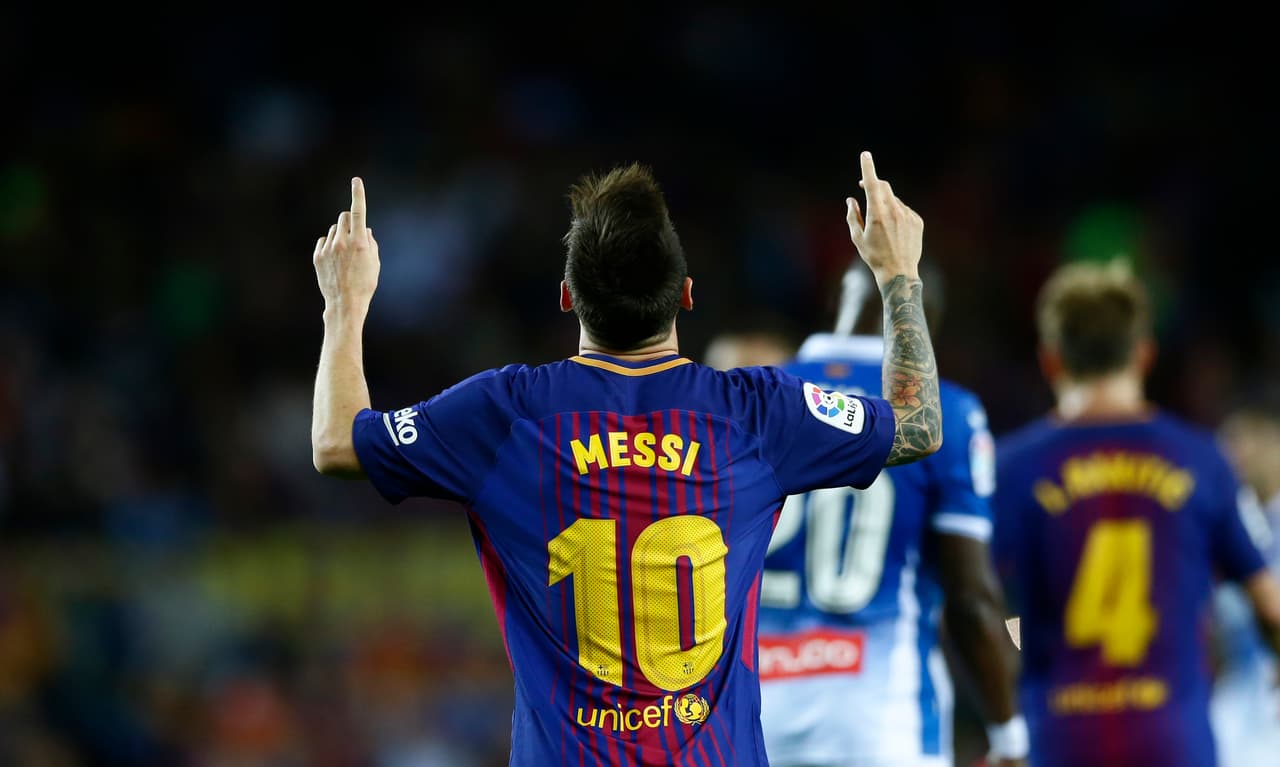 Primer triplete del argentino en la temporada, en un partido en el que el club 'culé' ganó por 5-0.