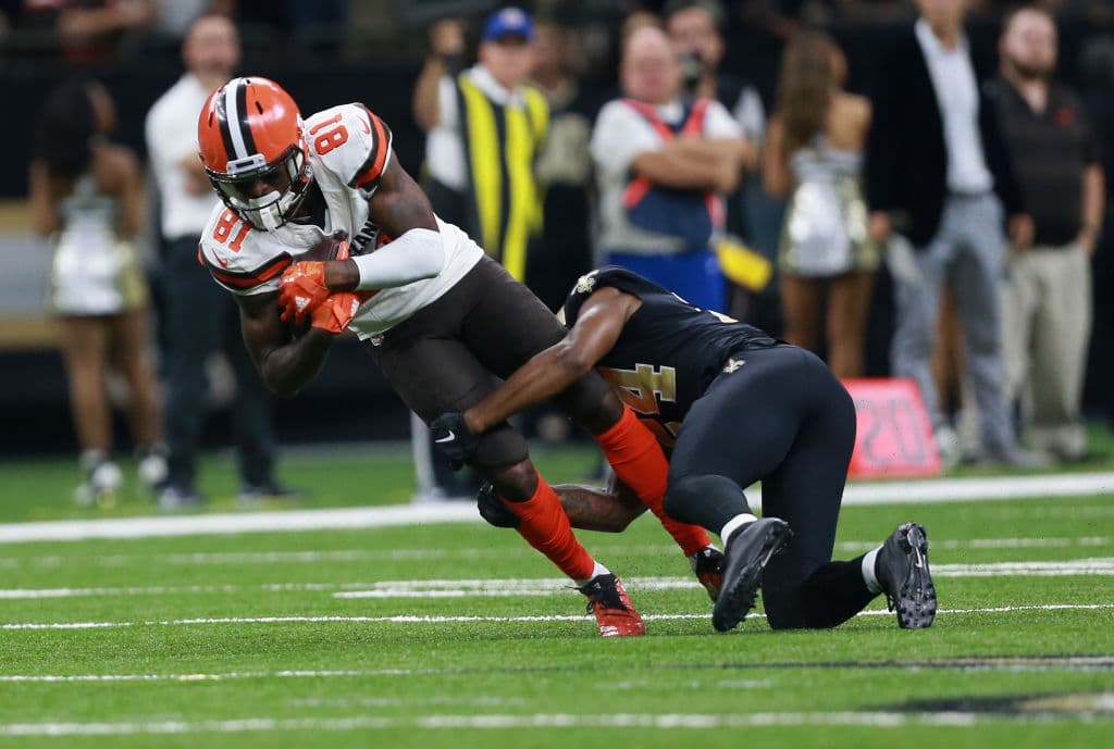 Los Browns comenzaron desde el primer cuarto moviendo bien el balón, sorprendía el buen entendimiento tempranero de Tyrod Taylor, quarterback de Cleveland con sus receptores.