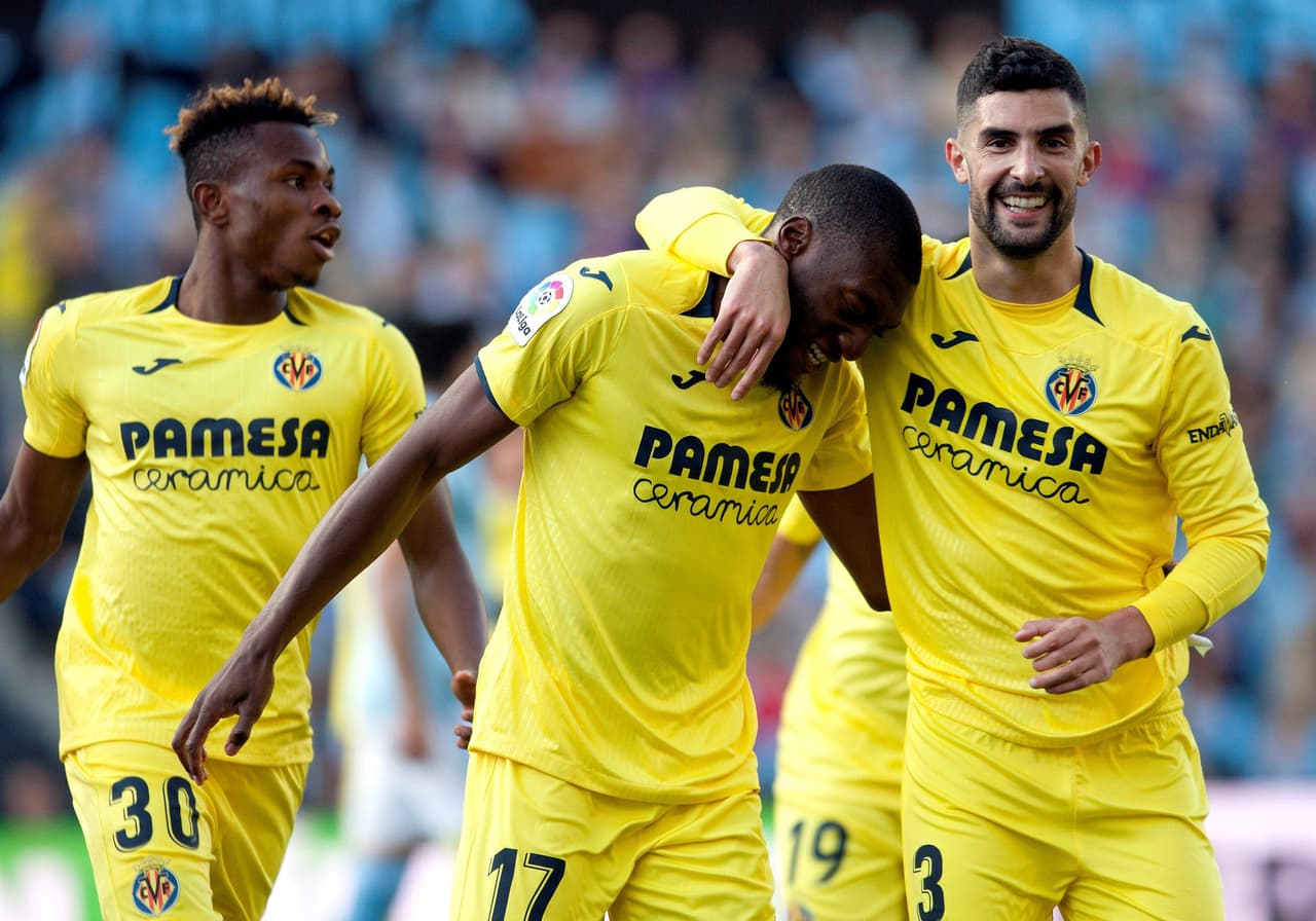 La efectividad de Karl Toro Ekambi (centro), al minuto 11 del primer tiempo, y de Alfonso Pedraza, al 15 de la misma etapa, le dieron a Villarreal un 2-0 que cayó como agua fría para Celta.