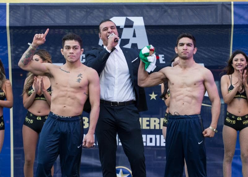 Así fue la ceremonia de pesaje del "Combate Estrellas I".