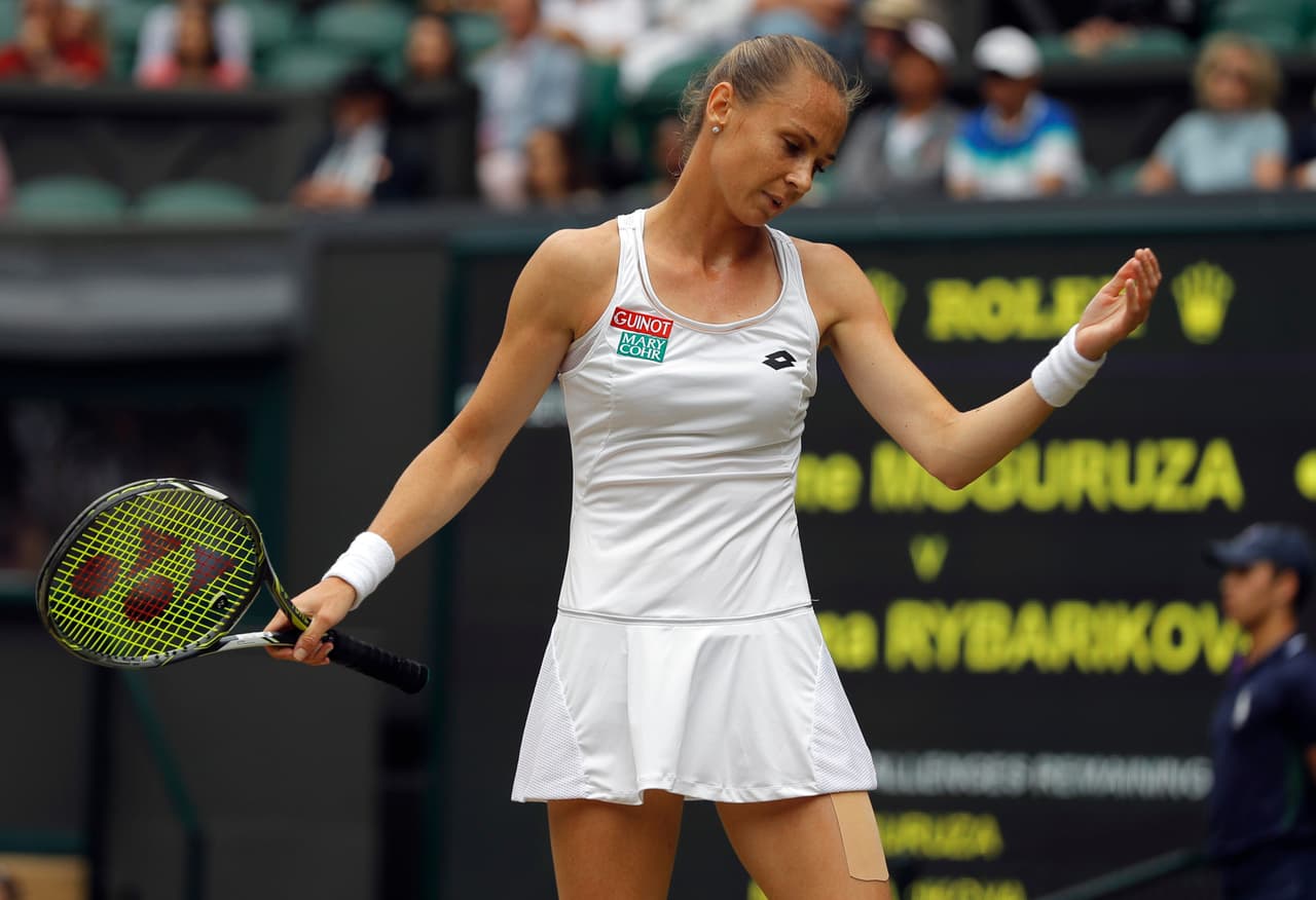 Si bien Garbiñe se puso 4-0 en el inicio del set, la serbia resistió en el quinto game con el 4-1.