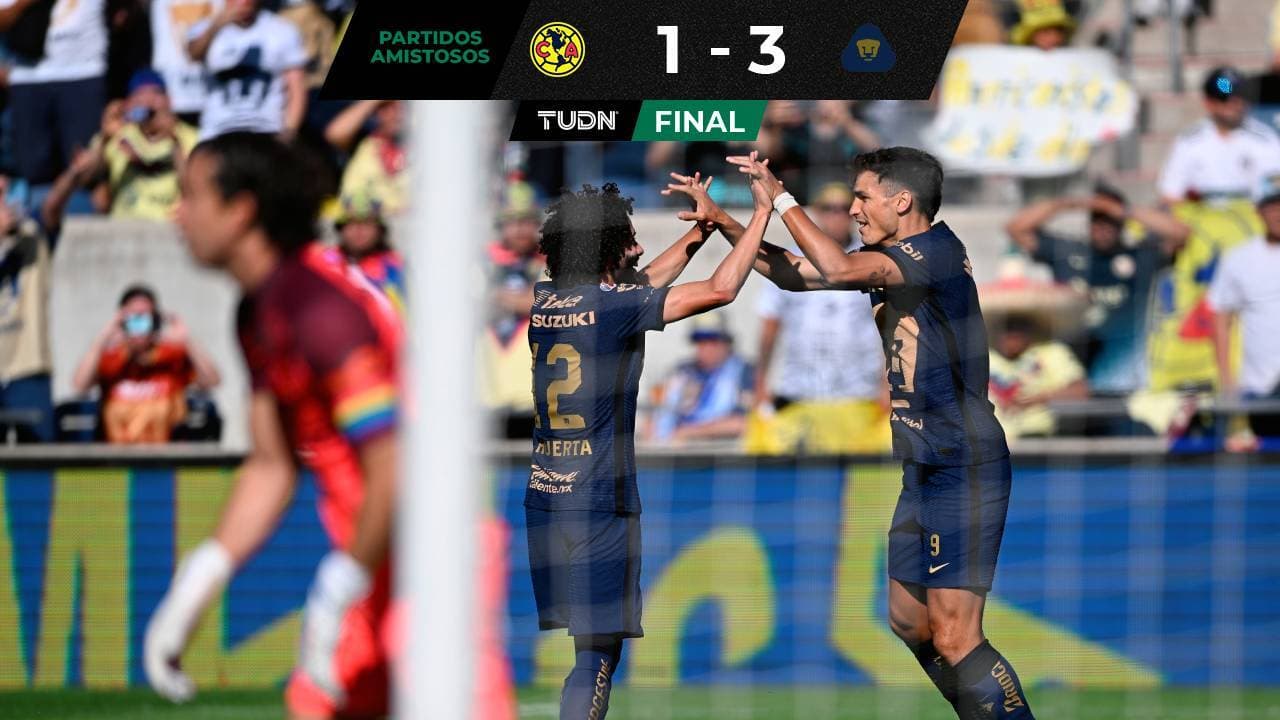 Pumas se impone al América en Clásico Capitalino en Chicago