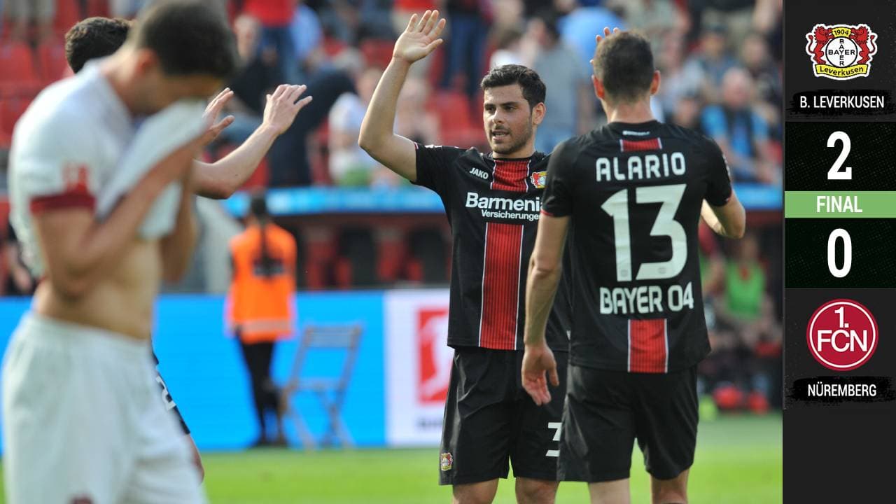 El Leverkusen permanece en puestos europeos tras derrotar al Nürnberg