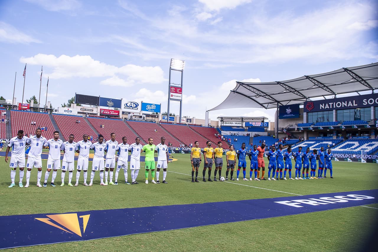 General View during the match Martinique vs Haiti, corresponding to Group B of the 2021 CONCACAF Gold Cup, at Toyota Stadium, on July 18, 2021. Vista general durante el partido Martinica vs Haiti, correspondiente al Grupo B de la Copa Oro de la CONCACAF 2021, en Toyota Stadium, el 18 de Julio de 2021.