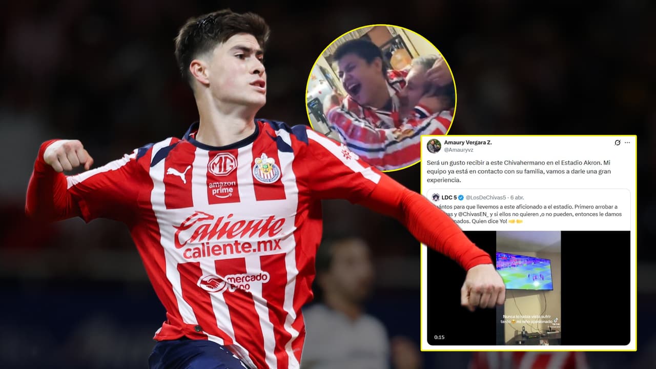 Amaury Vergara se conmueve con aficionado de Chivas y lo invita a un partido en el Akron