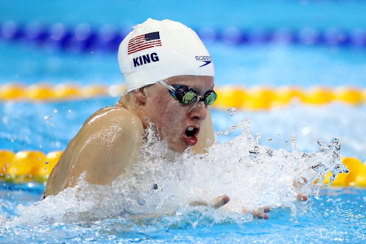 La norteamericana Lillia King se llevó oro con récord olímpico en los 100 metros estilo pecho su registro fue de 1:04.93.