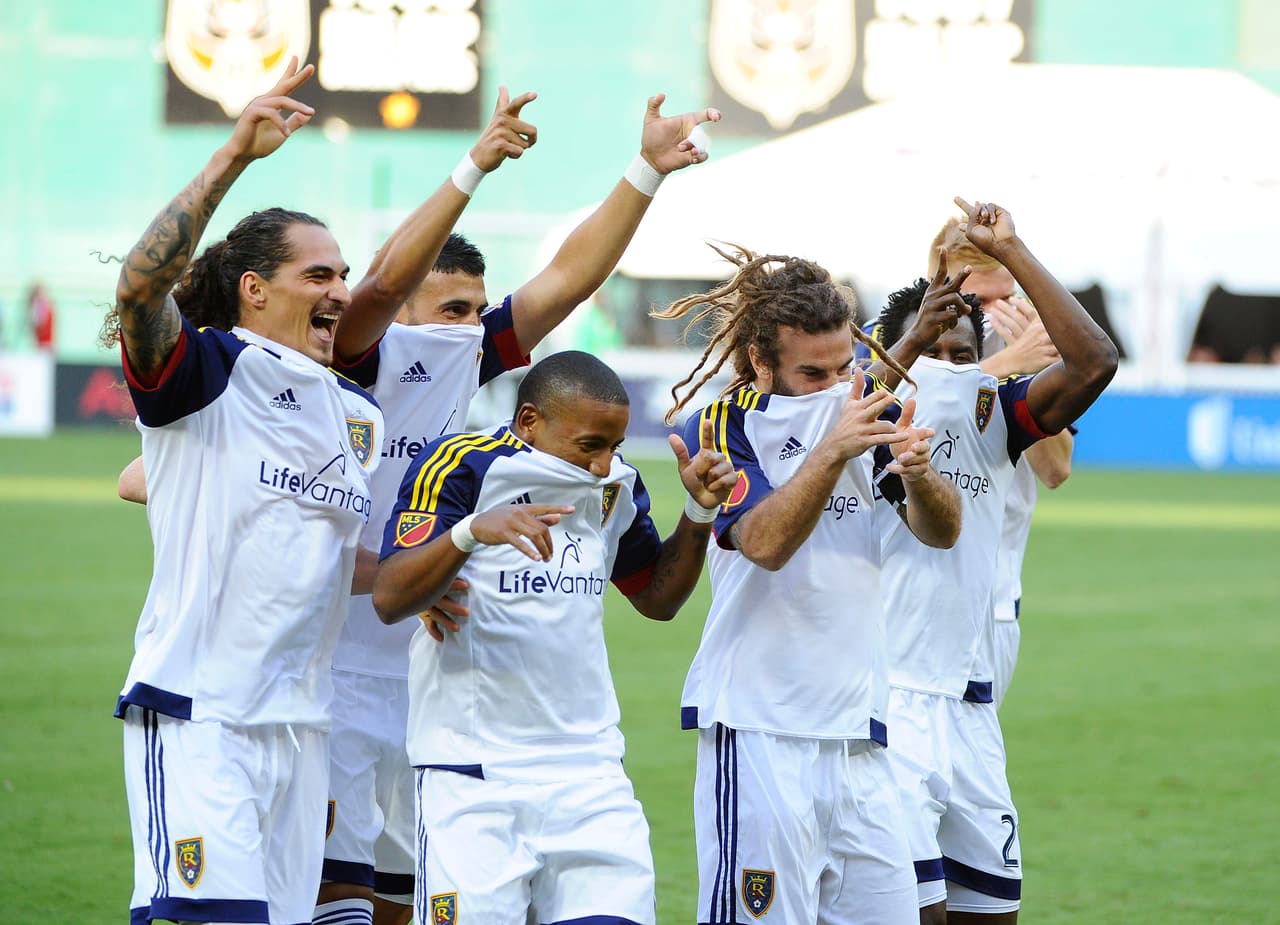 Aunque cayeron ante D.C., los jugadores de Salt Lake no dejaron de bailar con los goles que anotaron
