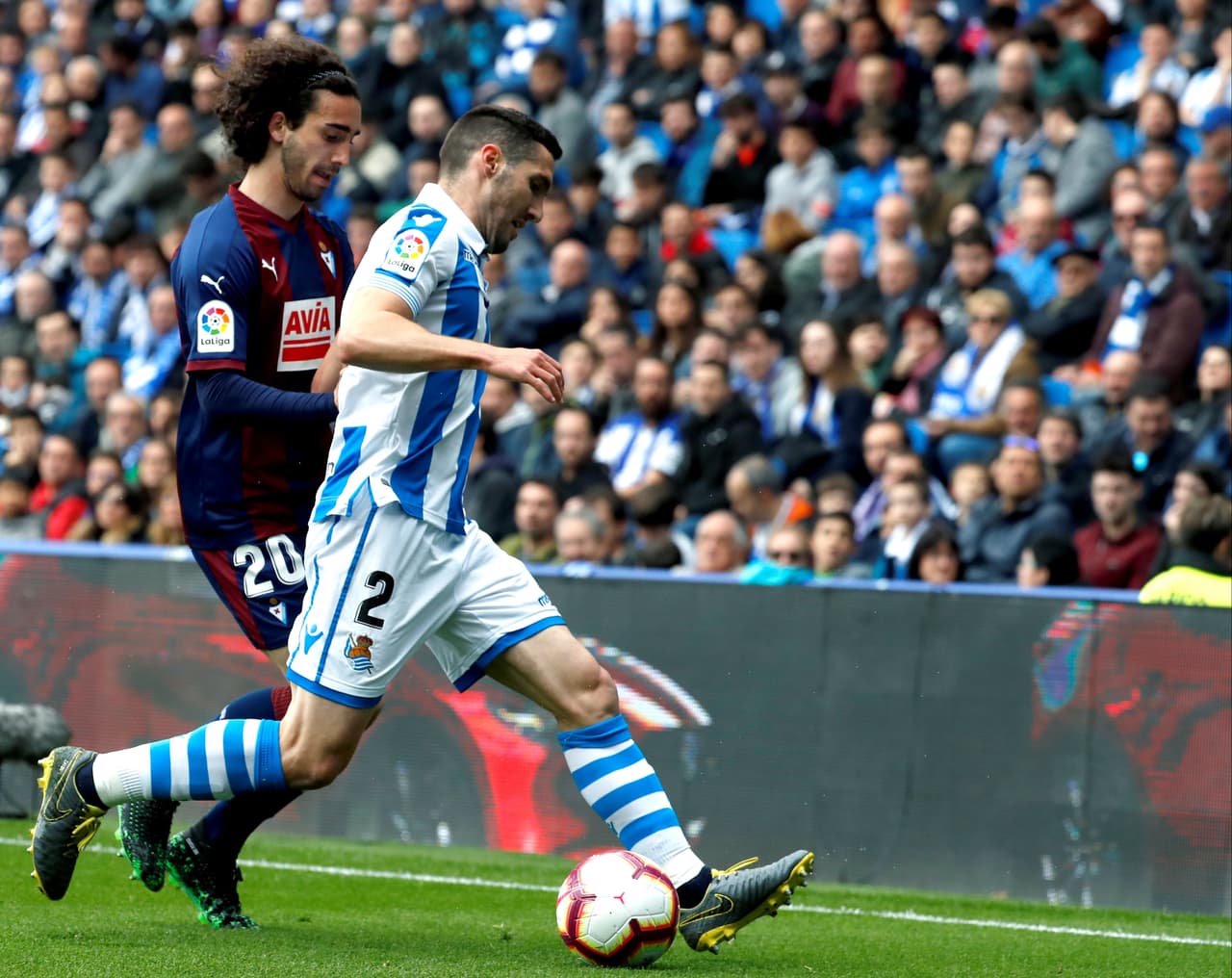 Real Sociedad aguantó durante la primera parte la arremetida de Eibar y se fue ganador al descanso.