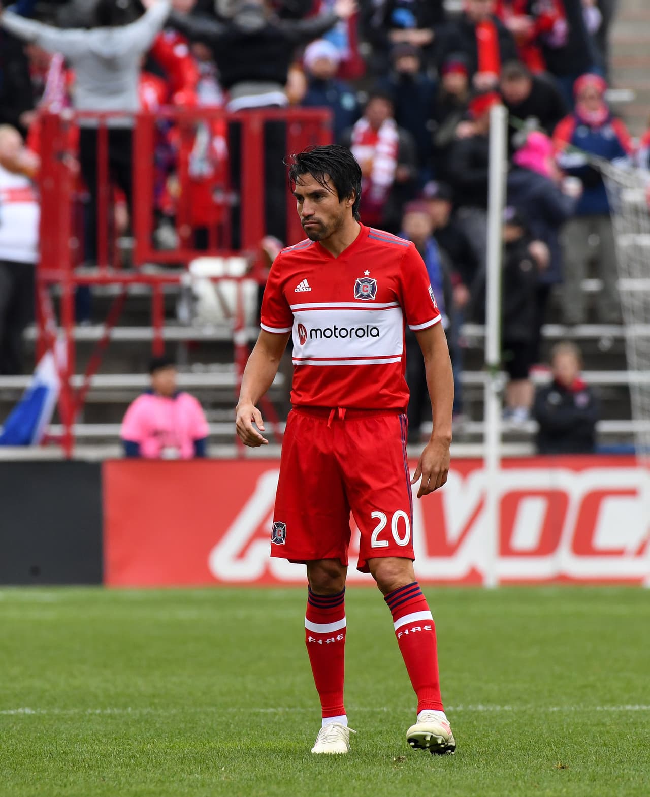 Mar 30, 2019; Chicago, IL, USA; Chicago Fire midfielder Nicolas Gaitan (20) during the second half at SeatGeek Stadium. Mandatory Credit: Mike DiNovo-USA TODAY Sports