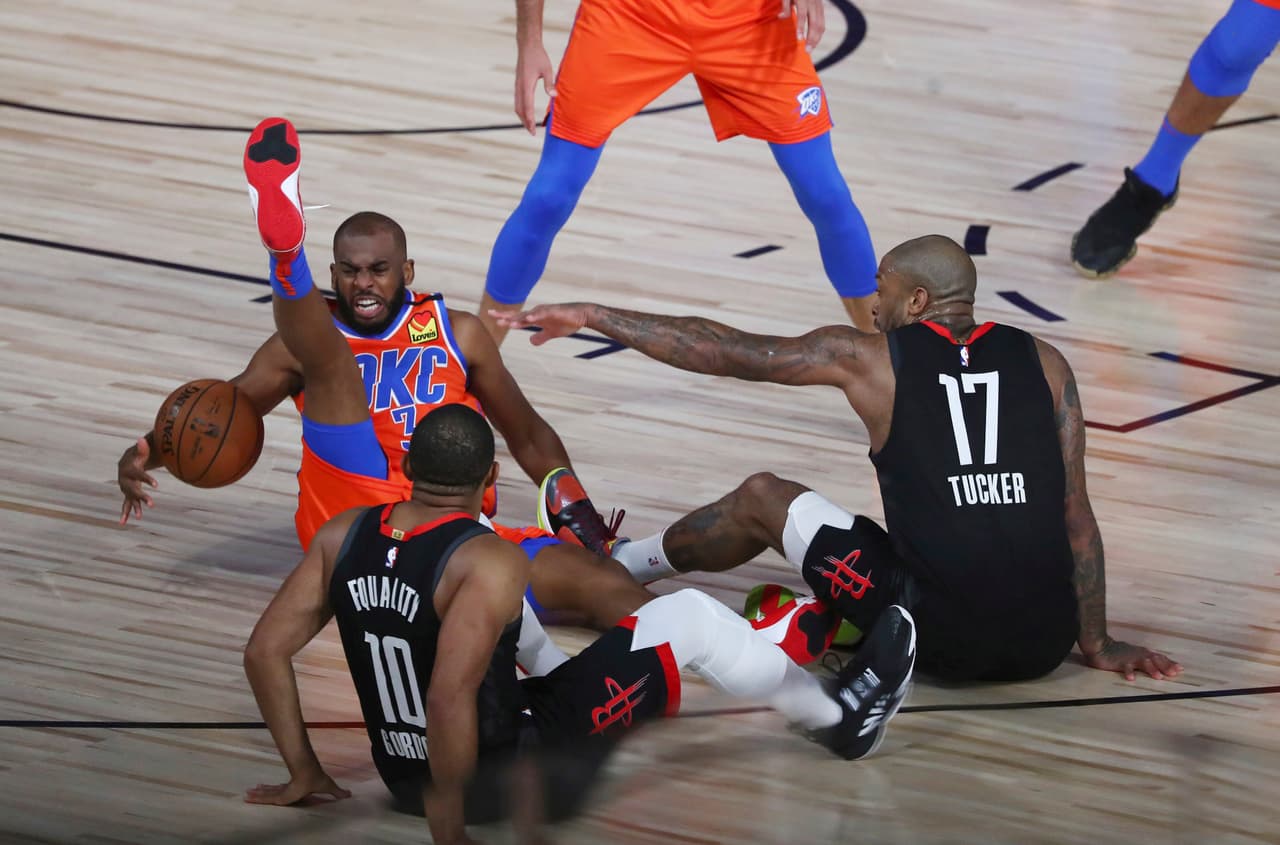 Los Rockest de James Harden le pegan primer al Kansas City Thunder, con un marcador de 108-123.