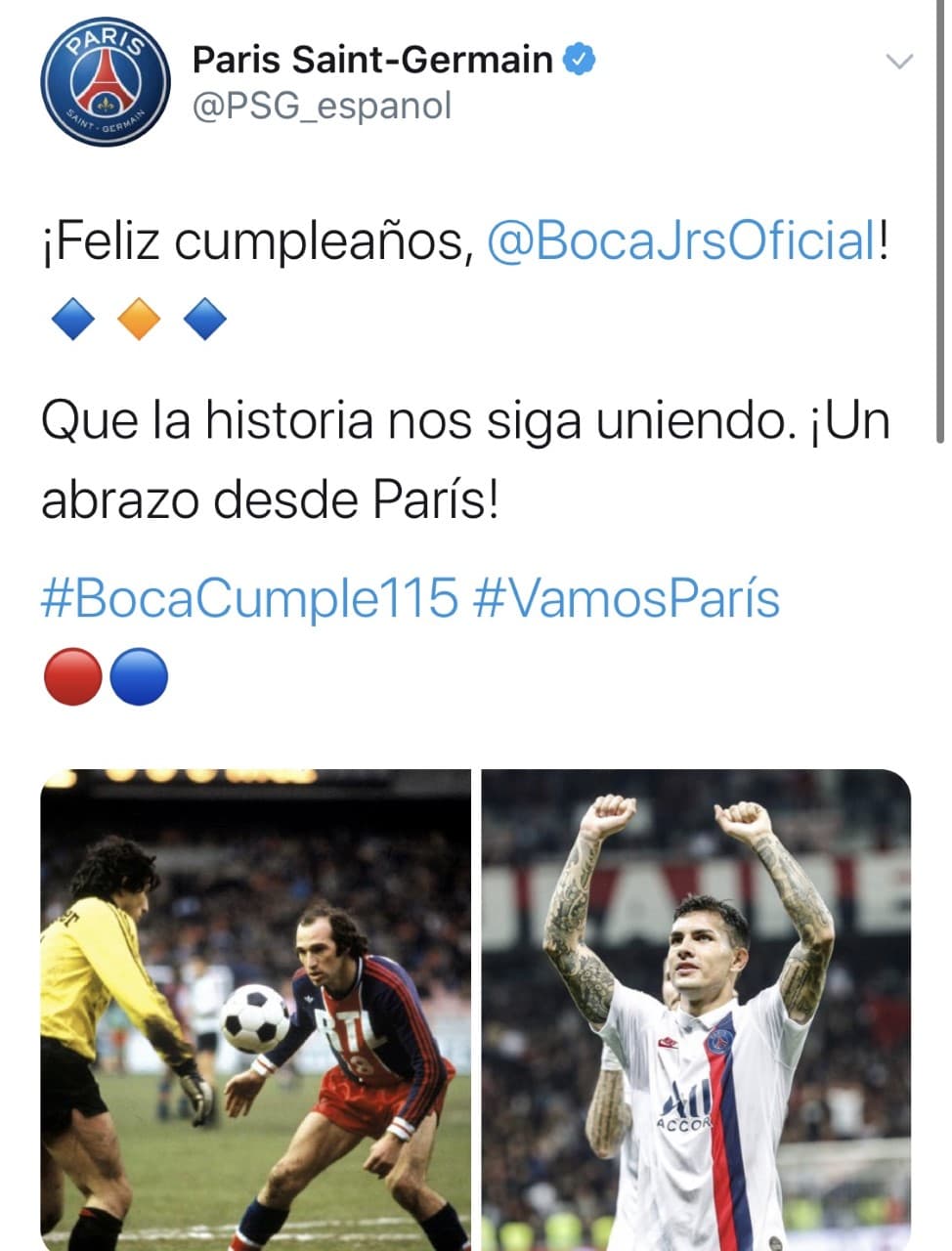 Aficionados y clubes alrededor del mundo celebraron el aniversario del Boca Juniors en su cuarentena.