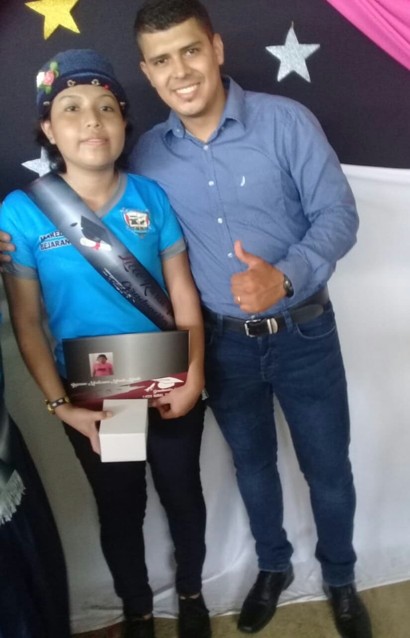 Marelin, joven de 17 años, que enfrenta a la leucemia y pertenece al proyecto deportivo.