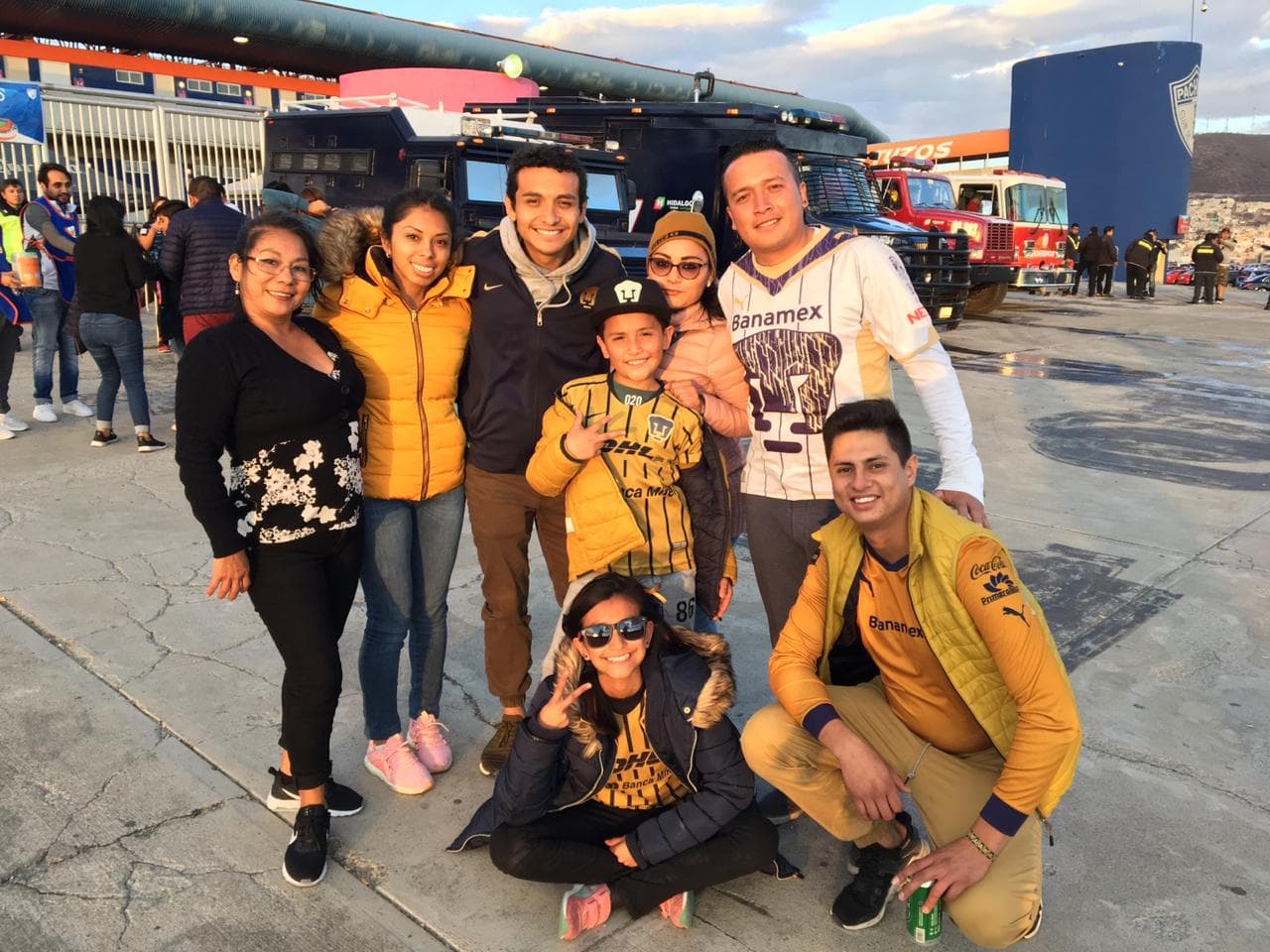 Los fanáticos de Pumas acudieron en buen número a Pachuca para el encuentro.