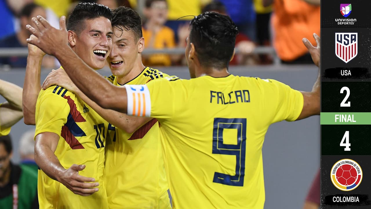 En un vibrante partido, Colombia derrotó 4-2 a Estados Unidos en Tampa