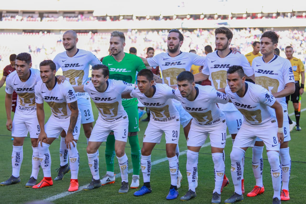 Pumas UNAM presentó este once inicial en el terreno de juego.