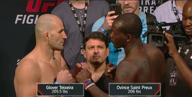 Texeira y Saint Preux en peso
