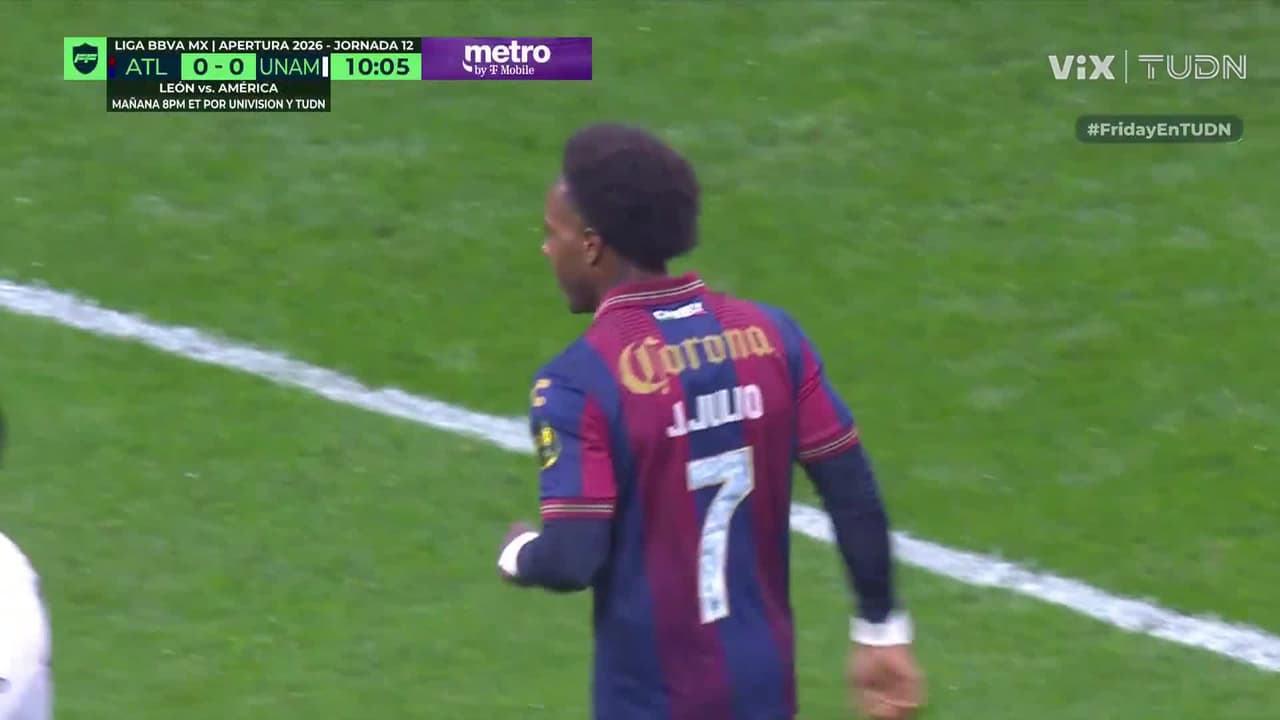 ¡Era el primer gol de Atlante! La pierde Carrasquilla pero Jhojan Julio no aprovechó frente a Keylor