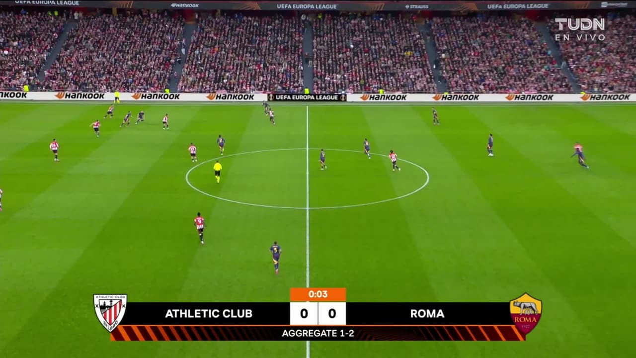 ¡Arranca la vuelta de octavos entre Athletic vs Roma de la Europa League!