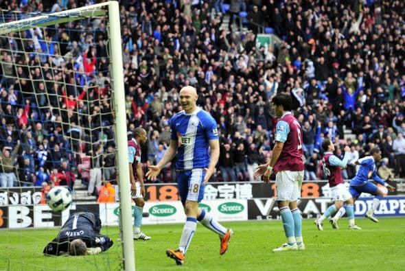 Charles N' Zogbia, en dos anotaciones, y Conor Sammon consiguieron la remontada para la derrota de West Ham por 3-2, que ya es equipo descendido, ahora en la First Division inglesa.