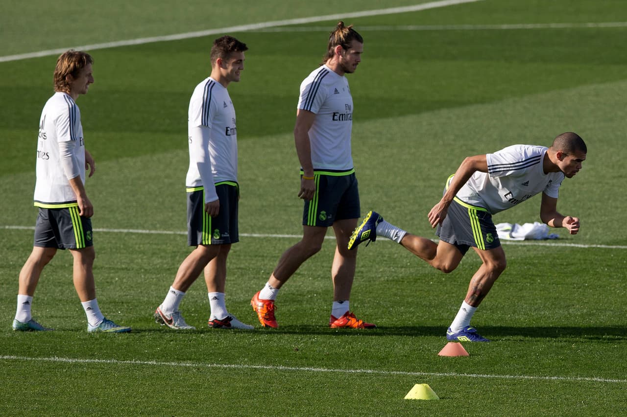 Luka Modric en un entrenamiento del Real Madrid