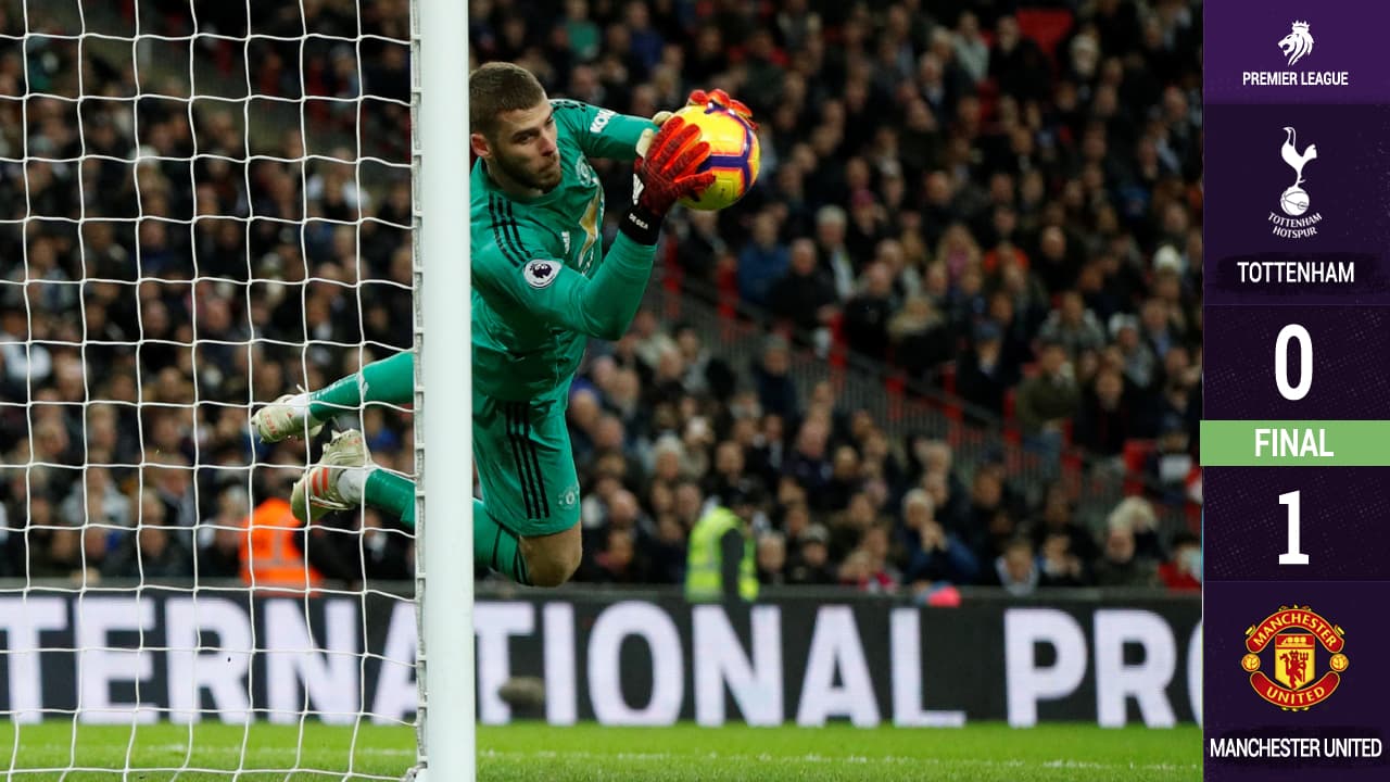 De Gea anuló al Tottenham y dio victoria al Manchester United