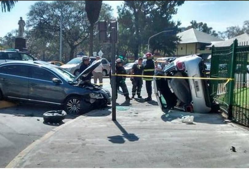 El chileno se impactó con otro auto