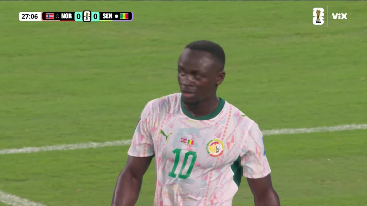 ¡Sadio Mané iba a clavarle un golazo a Noruega y hace esto!
