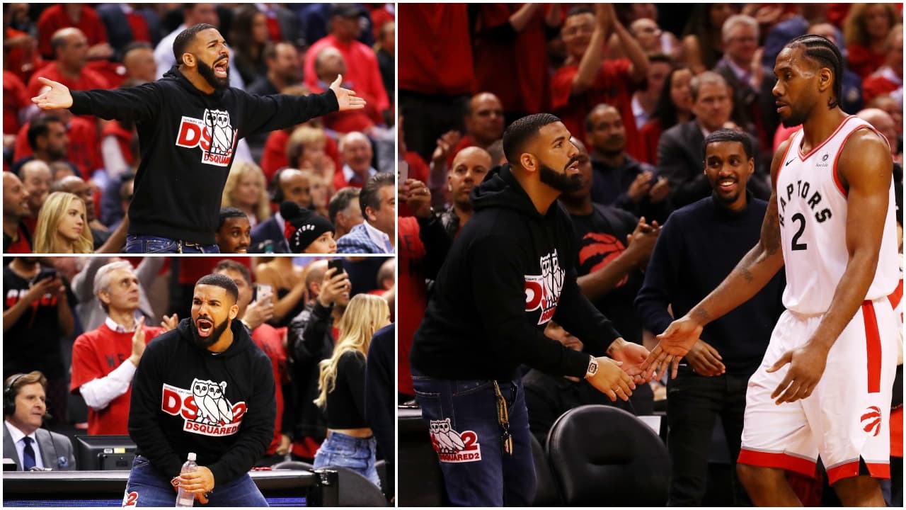 ¡Qué fanático! La emoción de Drake en el triunfo de Raptors ante Bucks en la Final de Conferencia